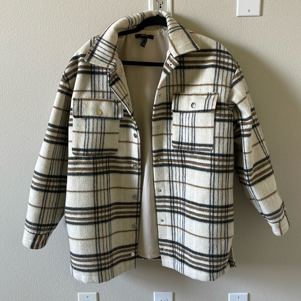 Cute Plaid Forever 21 Heavy Quality Coat